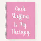 Funny Pink Cash Stuffing is mijn therapie Notitieboek (Voorkant)