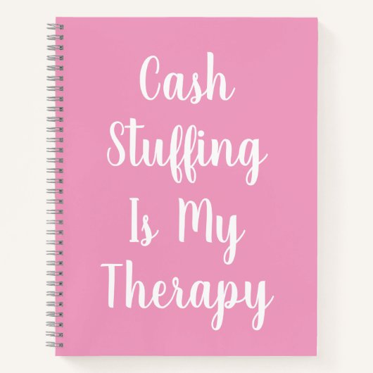 Funny Pink Cash Stuffing is mijn therapie Notitieboek (Voorkant)