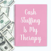 Funny Pink Cash Stuffing is mijn therapie Notitieboek