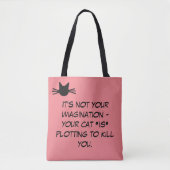 Funny Pink Cat MemeTote Bag Tote Bag (Voorkant)