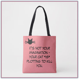 Funny Pink Cat MemeTote Bag Tote Bag