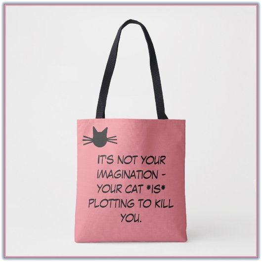 Funny Pink Cat MemeTote Bag Tote Bag