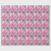 Funny Pink Chevron Elephant Cadeaupapier (Vlak)
