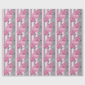 Funny Pink Chevron Elephant - Personaliseren Cadeaupapier (Vlak)