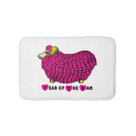 Funny Pink Chinees Jaar Zodiac Bath Mat
