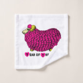 Funny Pink Chinees jaar Zodiac Towel Set Bad Handdoek (Wasdoekje)