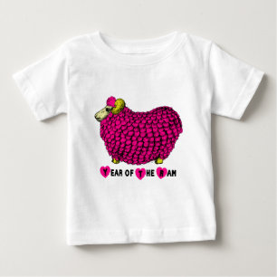 Funny Pink Chinees nieuwjaar Zodiac B White T