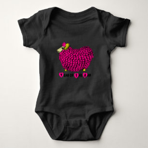 Funny Pink Chinees nieuwjaar Zodiac Baby B Romper