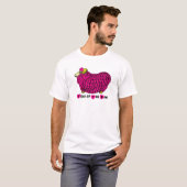 Funny Pink Chinees nieuwjaar Zodiac M White T T-shirt (Voorkant volledig)