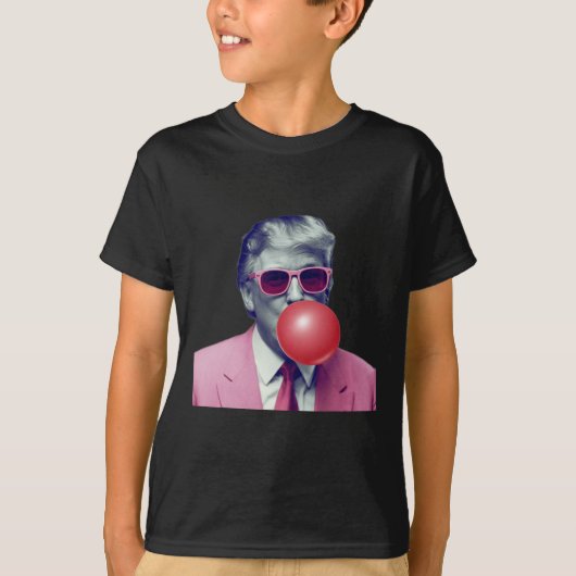 Funny Pink Donald Trump Bubble Gum Yum T-shirt (Voorkant)