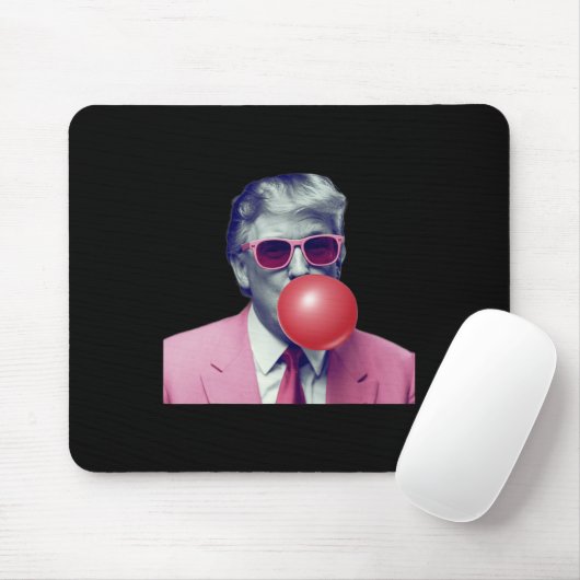 Funny Pink Donald Trump Bubble Gum Yum T-shirt Muismat (Met muis)