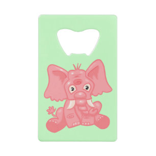 Funny Pink Elephant Credit Kaart Bottle Opener Creditkaart Flessenopener