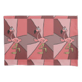 Funny Pink Flamingo Abstract Pillowcase Kussensloop (Voorkant)