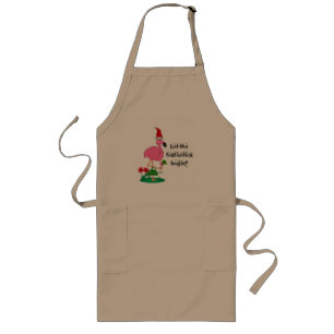Funny Pink Flamingo Apron Lang Schort