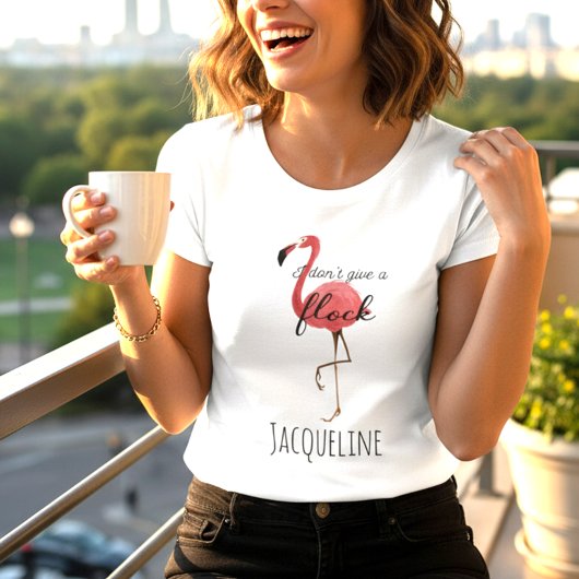 Funny Pink Flamingo Bird Quote geeft geen koppel Grote Maat T-shirt