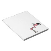 Funny Pink Flamingo Cartoon Notitieblok (Schuin)
