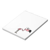 Funny Pink Flamingo Cartoon Notitieblok (Linkerzijde)