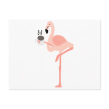 Funny Pink Flamingo Drink koffie