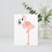 Funny Pink Flamingo Drink koffie Briefkaart (Staand voorkant)