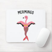 Funny Pink Flamingo Mermaid Magical Bird Muismat (Met muis)