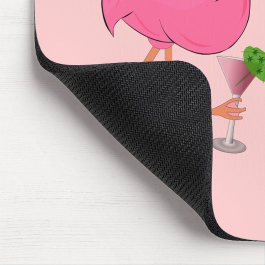 Funny Pink Flamingo Mousepad Muismat (Hoek)