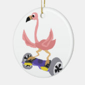 Funny Pink Flamingo op overboord Keramisch Ornament (Links)
