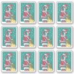 FUNNY PINK FLAMINGO SANTA CLAUS CHRISTMAS STICKER<br><div class="desc">MAAK UW FEESTDAGEN PINK MET DEZE HUMAIRE SANTA FLAMINGOS. 12 KLEURENVINYLSTICKERS PER BLAD VAN MIJN OORSPRONKELIJKE KUNST. Ideaal voor Kerstmis. *Zoek overeenkomende objecten... ... Susan Brack Design</div>