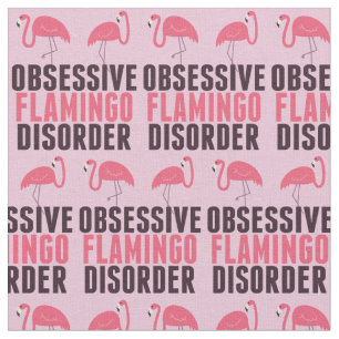 Funny Pink Flamingo Stof
