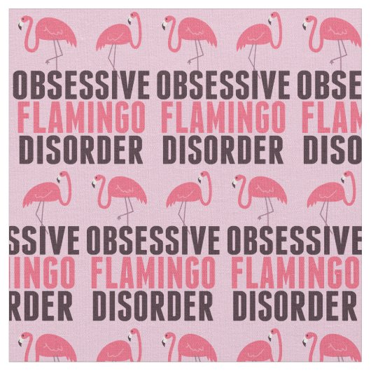 Funny Pink Flamingo Stof (Close Up)