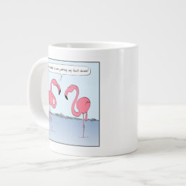 Funny Pink Flamingos Cartoon | Humoureuze nieuwhei Grote Koffiekop