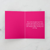 Funny Pink Girl Preschool Afstuderen Kaart (Binnen)