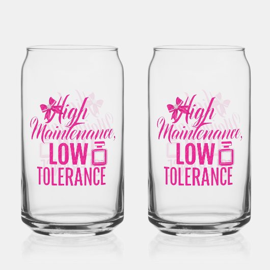 Funny Pink Girly Attitude Quote Blikvorm Glas (Voorkant)