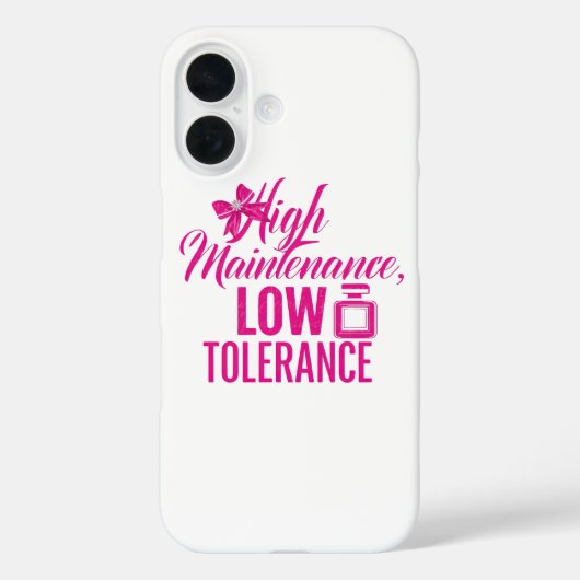 Funny Pink Girly Attitude Quote Case-Mate iPhone Case (Achterkant)