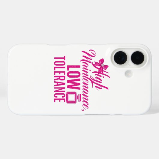 Funny Pink Girly Attitude Quote Case-Mate iPhone Case (Achterkant (horizontaal))