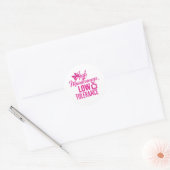 Funny Pink Girly Attitude Quote Ronde Sticker (Envelop)