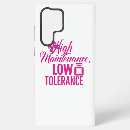 Funny Pink Girly Attitude Quote Samsung Galaxy Hoesje (Achterkant)