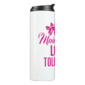 Funny Pink Girly Attitude Quote Thermosbeker (Gedraaid links)