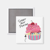 Funny Pink Halloween Cupcake Kawaii Food Humor Magneet (Voorkant / Achterkant)