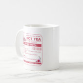Funny Pink Hot Tea Prescription Tea Coffee Mok (Voorkant links)