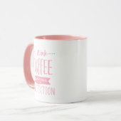 Funny Pink Ik Drink Koffie voor Uw Bescherming Mok (Voorkant links)