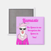 Funny Pink llamaste Gezegde Magnet (Voorkant / Achterkant)