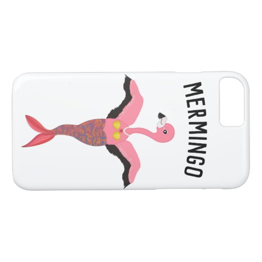 Funny Pink Mermingo Flamingo Mermaid Creature Case-Mate iPhone Case (Achterkant (Horizontaal))