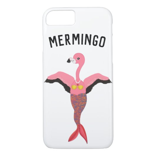 Funny Pink Mermingo Flamingo Mermaid Creature Case-Mate iPhone Case (Achterkant)