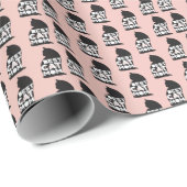 Funny Pink Moederdag Best Cat Mam Ever Cadeaupapier (Rol Hoek)