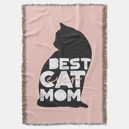 Funny Pink Moederdag Best Cat Mam Ever Deken (Voorkant Verticaal)