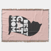 Funny Pink Moederdag Best Cat Mam Ever Deken (Voorkant)