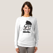 Funny Pink Moederdag Best Cat Mam Ever T-shirt (Voorkant volledig)