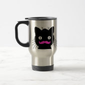 FUNNY PINK MUSTACHE BLACK CAT REISBEKER (Links)