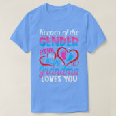 Funny Pink Or Blue Grandma Loves You Gender Reveal T-shirt (Design voorkant)