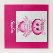 Funny Pink Owl Aangepaste kinderen Legpuzzel (Horizontaal)